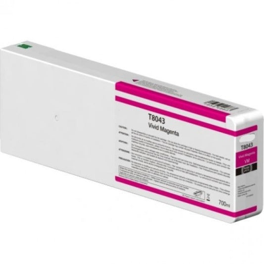 CARTUCCIA T8043M MAGENTA INK PIGMENTATO COMPATIBILE C13T804300/C13T824300 PER EPSON SC-P6000,7000,8000,9000 CAPACITA' 700ml