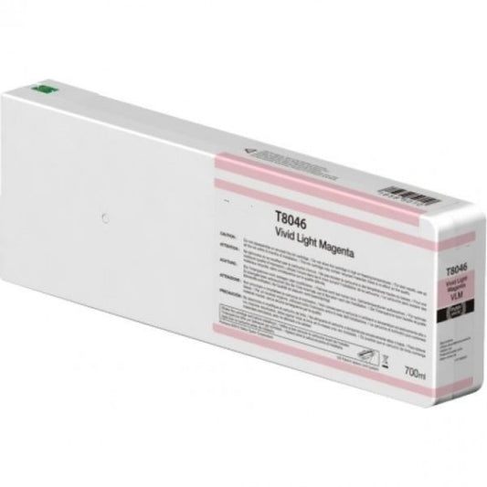 CARTUCCIA T8046LM LIGHT MAGENTA INK PIGMENTATO COMPATIBILE C13T804600/C13T824600 PER EPSON SC-P6000,7000,8000,9000 700ml