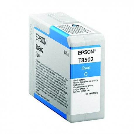 CARTUCCIA T8502C CIANO COMPATIBILE PER EPSON SC-P800DES,P800SE,P800SP CAPACITA 80ML INK PIGMENTATO -CON CHIP-