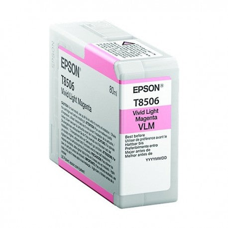 CARTUCCIA T8506LM LIGHT MAGENTA COMPATIBILE PER EPSON SC-P800DES,P800SE,P800SP CAPACITA 80ML INK PIGMENTATO -CON CHIP-