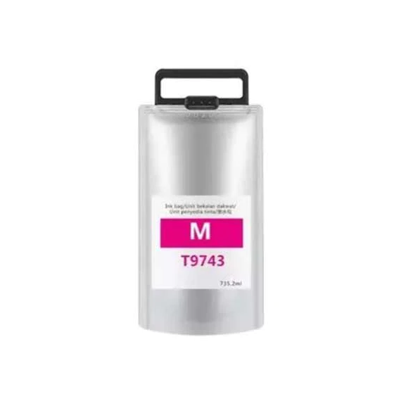 Cartuccia T9743 magenta pigmentato C13T974300 compatibile per Epson WorkForce WF-C860,C869 capacità 732,5ml 84.000 pagine