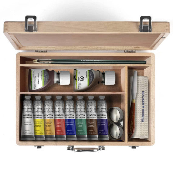 Cassetta in legno olio  Winsor&Newton artist 37 ml - 15 pezzi - soggetti assortiti - 1490712