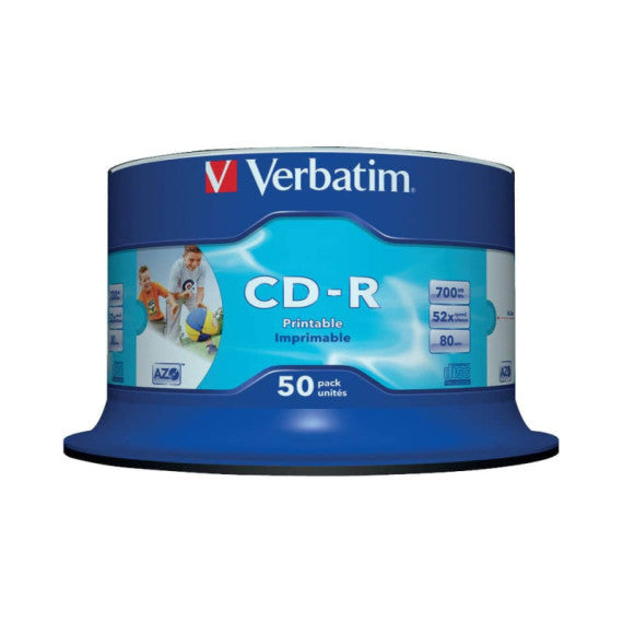 CD-R AZO Verbatim 52x 700 MB spindle case da 50 cd - 43438
