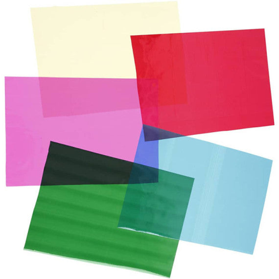 Cellophane Creativ Company 210x297 mm, 5x20 fogli colori assortiti 24000