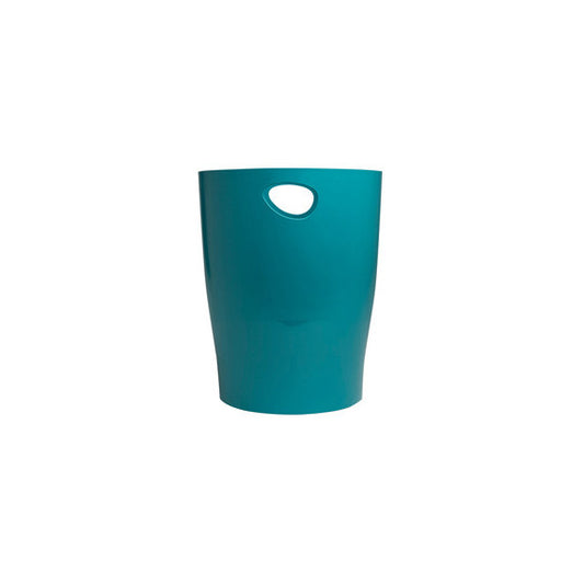 Cestino gettacarte Ecobin Skandi - altezza 33,5 cm - diametro 26 cm - 15 L - blu pacifico - Exacompta