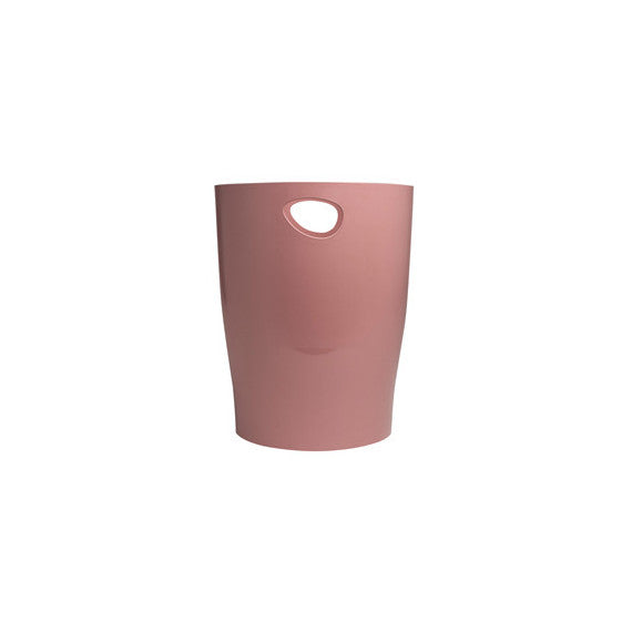 Cestino gettacarte Ecobin Skandi - altezza 33,5 cm - diametro 26 cm - 15 L - rosa antico - Exacompta