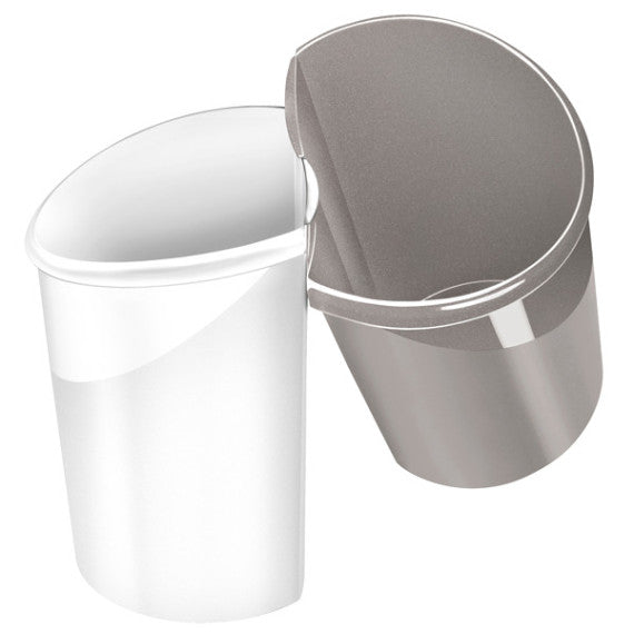 Cestino gettacarte Ellypse Xtra Strong - altezza 38 cm - 15 L - bianco artico - CEP