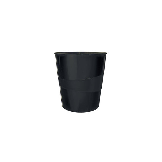 Cestino gettacarte Leitz Recycle - altezza 32,4 cm - diametro 29 cm - 15 L - nero - Leitz