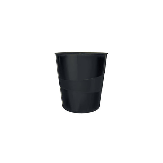 Cestino gettacarte Leitz Recycle - altezza 32,4 cm - diametro 29 cm - 15 L - nero - Leitz
