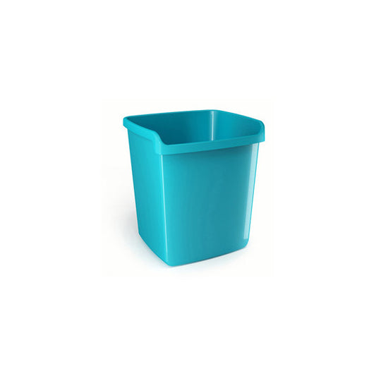 Cestino gettacarte Mydesk - altezza 32,3 cm - 15 L - turchese - Arda