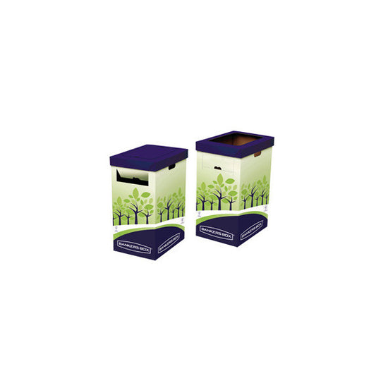Cestino riciclo - 31,5 x 60,8 x 42,7 cm - verde/blu - Fellowes