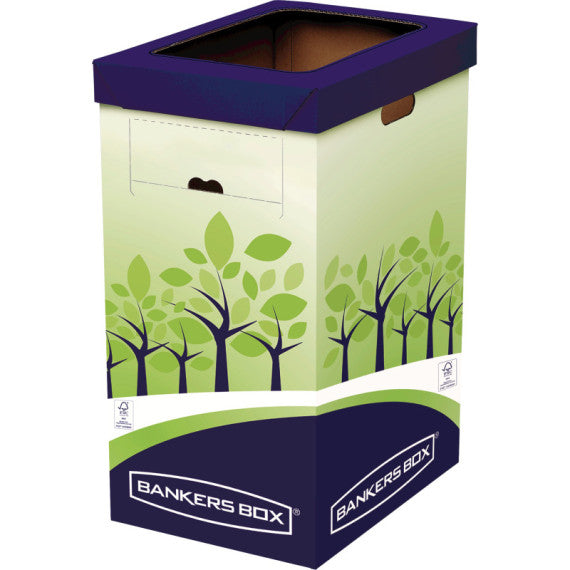 Cestino riciclo - 31,5 x 60,8 x 42,7 cm - verde/blu - Fellowes