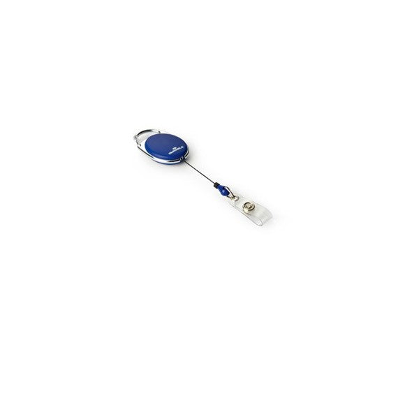 Chiocciola YO-YO Style per portabadge - blu - filo retrattile 80 cm - Durable - conf. 10 pezzi