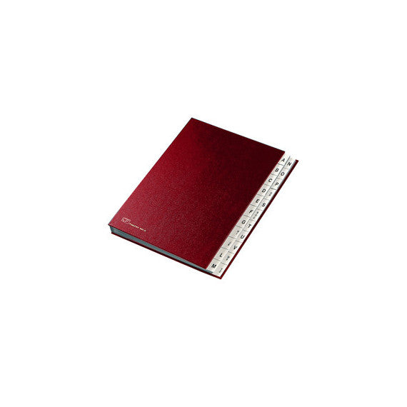 Classificatore alfabetico A/Z - 640D - 24x34 cm - rosso - Fraschini