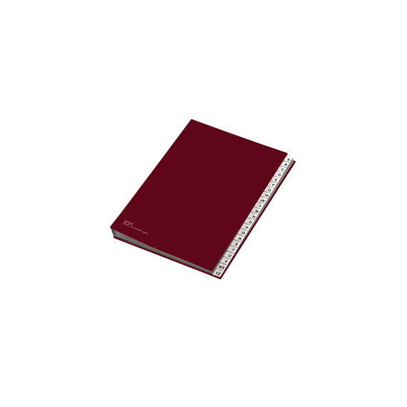 Classificatore alfabetico A/Z - 640E - 24x34 cm - rosso - Fraschini