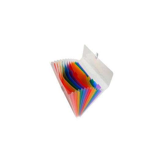 Classificatore Crystal - 13 tasche - PP - 33x25 cm - Exacompta