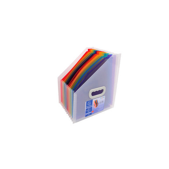 Classificatore portariviste Crystal - 12 tasche - PP - 26.5x32.5 cm - Exacompta