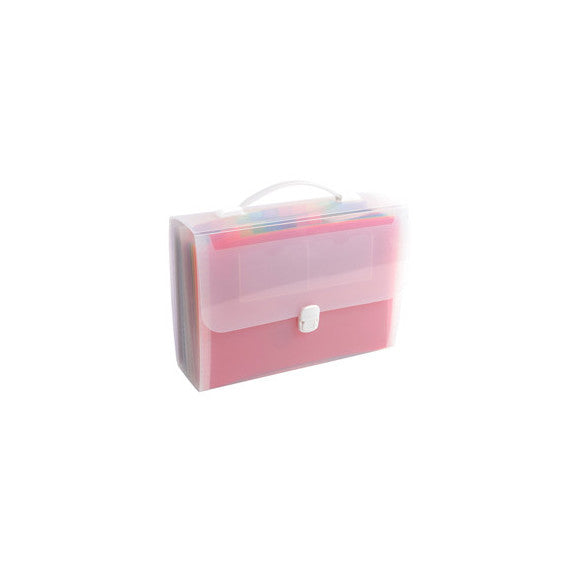 Classificatore valigetta con maniglia - cristallo - 33x29cm - 24 tasche - Exacompta