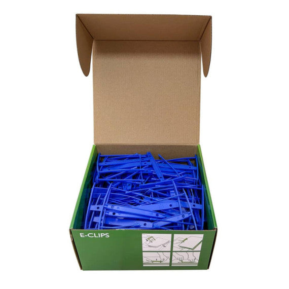 Clip fermafogli Q-Connect blu passo 8 cm conf. 100 pezzi - KF02282