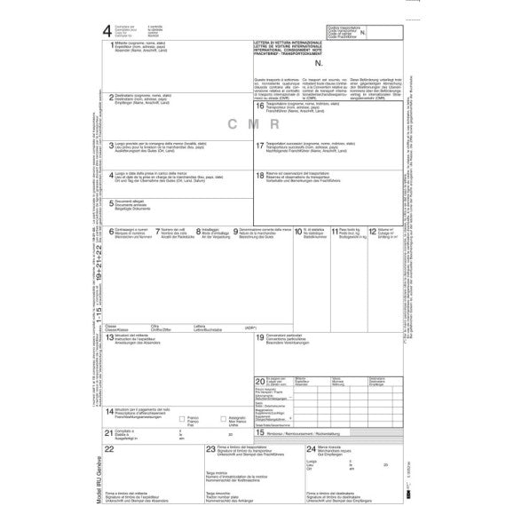 C.M.R. lettera vettura internazionale - 5 copie snap - 29,7 x 21cm - 50 fogli - Edipro