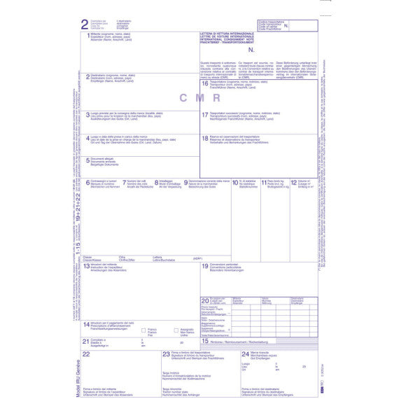 C.M.R. lettera vettura internazionale - 5 copie snap - 29,7 x 21cm - 50 fogli - Edipro