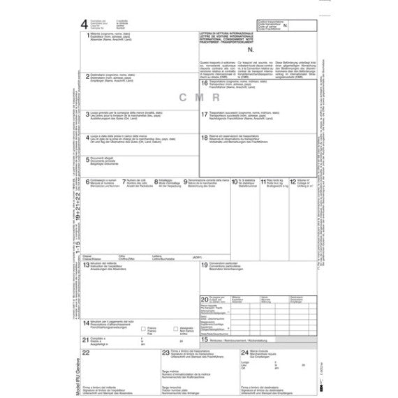 C.M.R. lettera vettura internazionale - 5 copie snap - 29,7 x 21cm - 50 fogli - Edipro