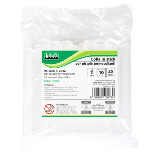 Colla a caldo Lebez diametro 11 mm - confezione 25 pezzi 1085