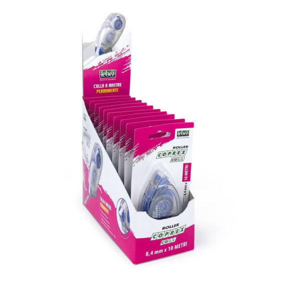 Colla a nastro permanente Coprex in blister - 8,4mm x 10 m - 6006