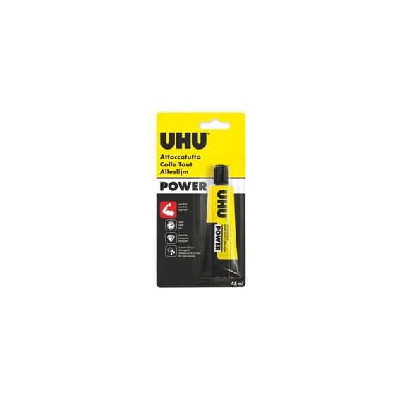 Colla attaccatutto Power - 45 ml - trasparente - UHU