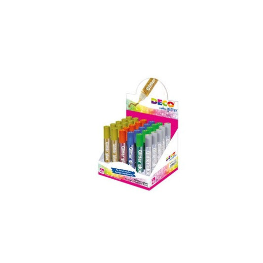 Colla glitter - 10,5 ml - colori assortiti metal - Deco - display 30 pezzi