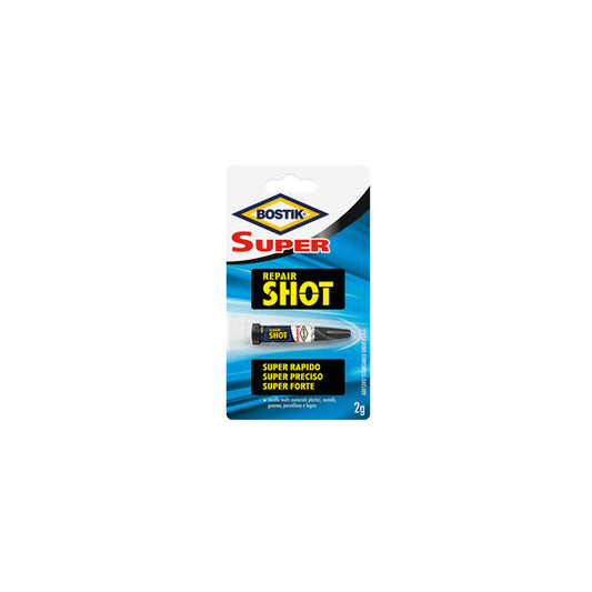 Colla istantanea Super Repair Shot - 2 gr - trasparente - Bostik