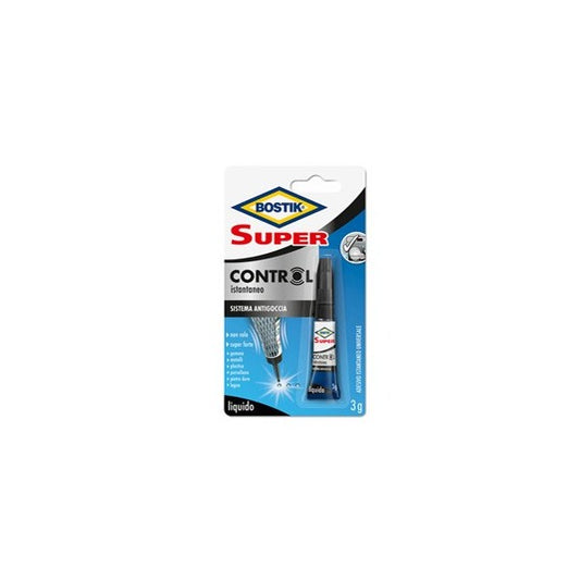 Colla istantanea universale Super Control - 3 gr - trasparente - Bostik