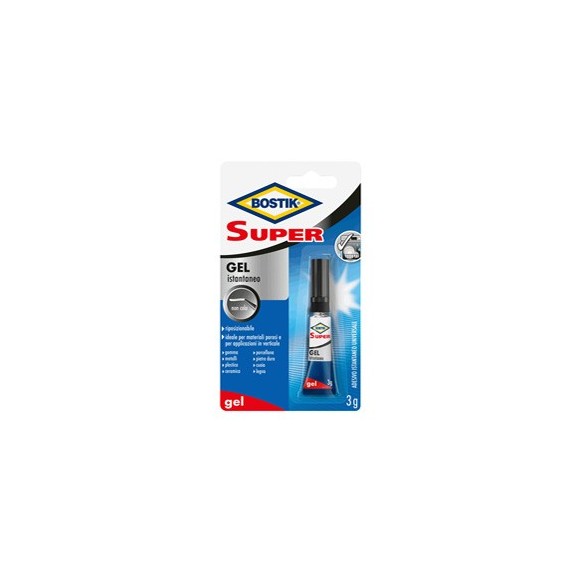Colla istantanea universale - Ultra Rapdio Gel - 3 gr - trasparente - Bostik