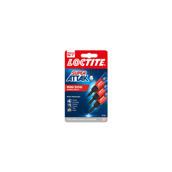 Colla Super Attak - 1 gr - trasparente - Loctite - conf. 3 pezzi