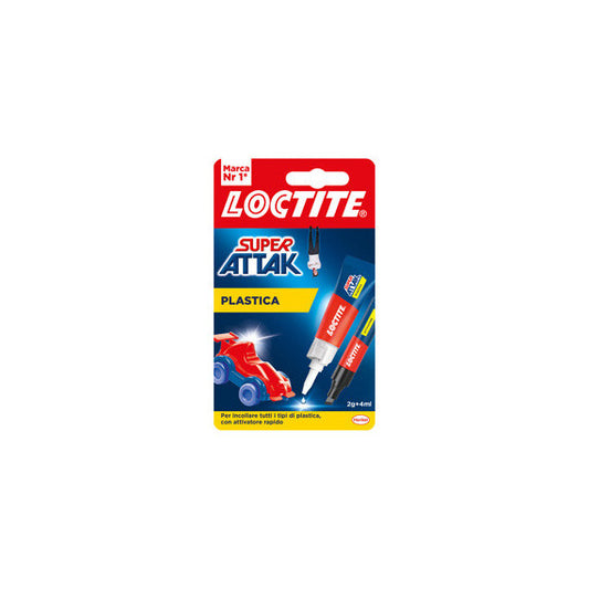 Colla Super Attak - adesivo liquido e attivatore in penna - adatto per incollare plastiche domestiche - 2 gr + 4 ml - tr