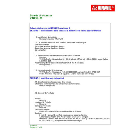 Colla vinilica universale Vinavil 59 1 kg D0646