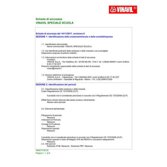 Colla vinilica Vinavil Speciale Scuola Universale 100 grammi D0651