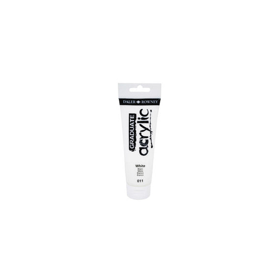 Colore acrilico fine Graduate - 120 ml - bianco - Daler Rowney