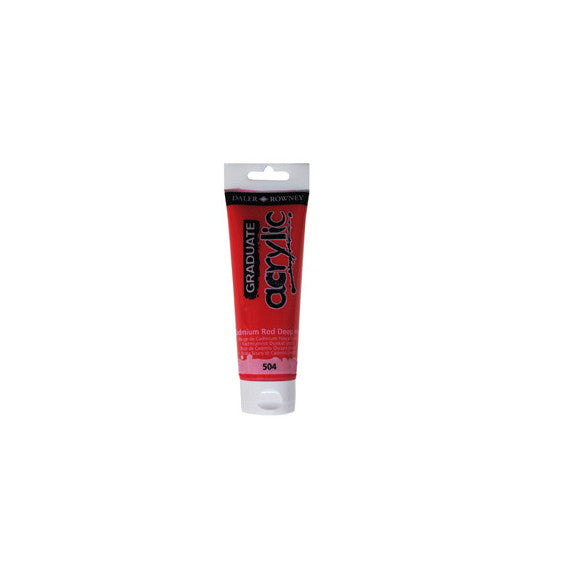 Colore acrilico fine Graduate - 120 ml - rosso cadmio scuro imitazione - Daler Rowney