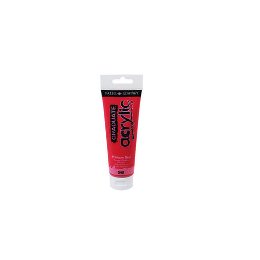 Colore acrilico fine Graduate - 120 ml - rosso primario - Daler Rowney