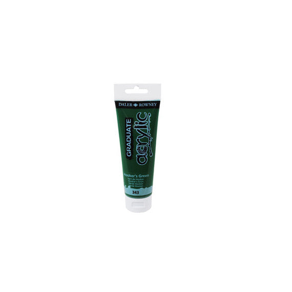 Colore acrilico fine Graduate - 120 ml - verde Hooker - Daler Rowney