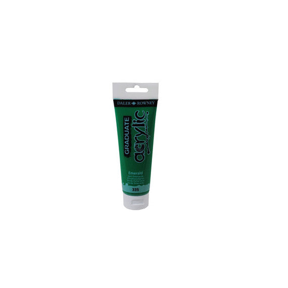Colore acrilico fine Graduate - 120 ml - verde smeraldo - Daler Rowney