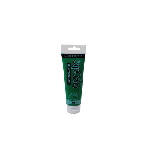 Colore acrilico fine Graduate - 120 ml - verde smeraldo - Daler Rowney
