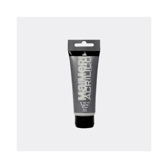 Colore acrilico Maimeri in tubetto 75 ml argento - M0916003