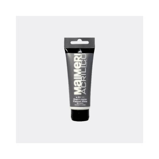Colore acrilico Maimeri in tubetto 75 ml bianco platino - M0916017