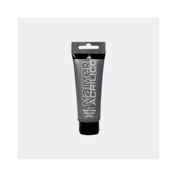 Colore acrilico Maimeri in tubetto 75 ml grigio scuro - M0916511