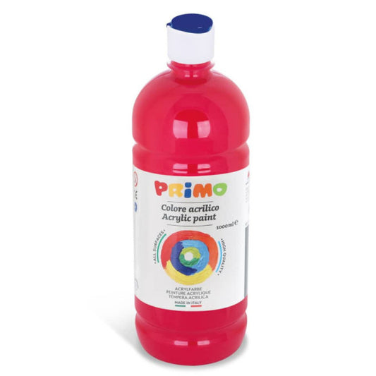 Colore acrilico Primo in bottiglia con tappo dosatore 1000 ml carminio 404TA1000310
