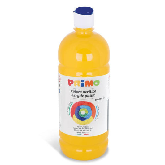 Colore acrilico Primo in bottiglia con tappo dosatore 1000 ml giallo 404TA1000201