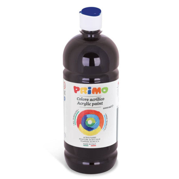 Colore acrilico Primo in bottiglia con tappo dosatore 1000 ml nero 404TA1000800