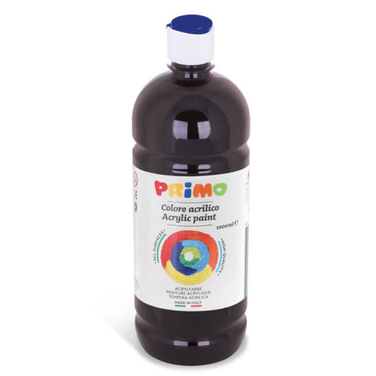 Colore acrilico Primo in bottiglia con tappo dosatore 1000 ml nero 404TA1000800